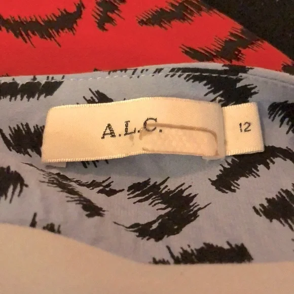 A.L.C. Blue and Red Leopard Print Mini Skirt - Picture 11 of 13